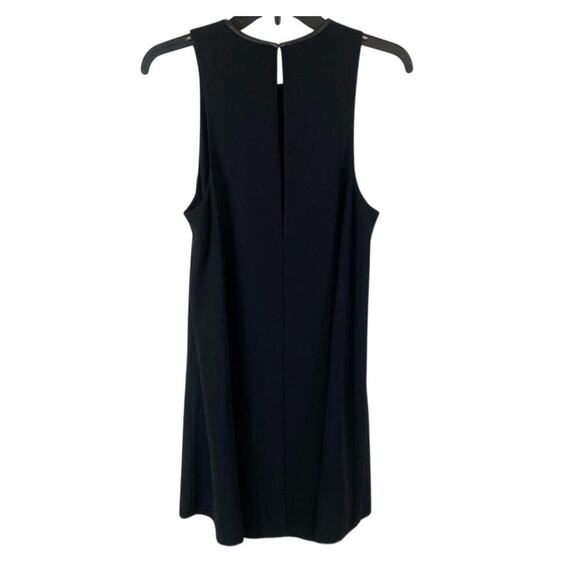 T by Alexander Wang Black Lambskin Leather Trim Shift Dress - Size 4 - Picture 6 of 9